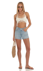 Crochet Top In Ivory