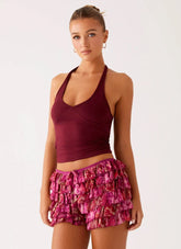 Entertain Me Bloomer Shorts - Lavender Lagoon