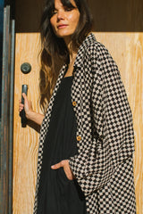 Lightweight Checkered Duster Jacket
