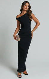 Off The Shoulder Dress In Black