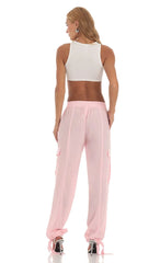 Sequin Pants In Pink