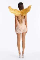 Untamed Goddess 5 Piece Costume Set - Nude/Combo