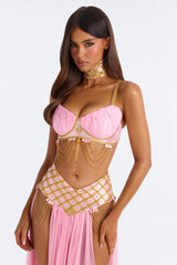 Goddess Of Desire 3 Piece Halloween Costume - Pink/Combo