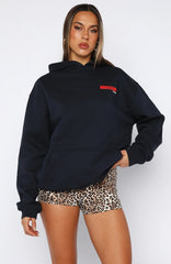 11Th Street She'S So Lucky Oversized Hoodie Blueberry Twist