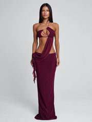 Raer Maxi Dress Burgundy