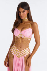 Goddess Of Desire 3 Piece Halloween Costume - Pink/Combo
