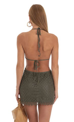 Cut Out Dress In Green