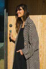 Lightweight Checkered Duster Jacket