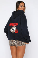 11Th Street She'S So Lucky Oversized Hoodie Blueberry Twist