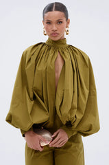 Gold Coast Balloon Sleeve Blouse