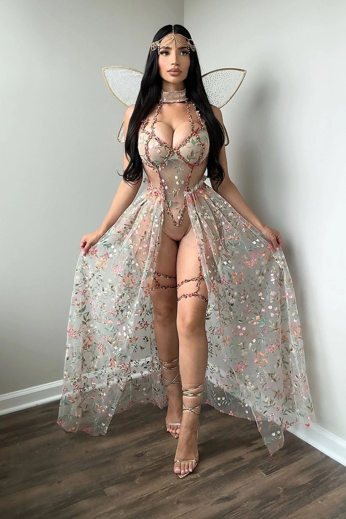 Woodland Nymph 3 Piece Costume Set - Pink/Combo
