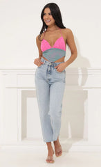 Crop Top In Pink Multi