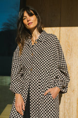 Lightweight Checkered Duster Jacket
