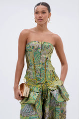 Peacock Corset